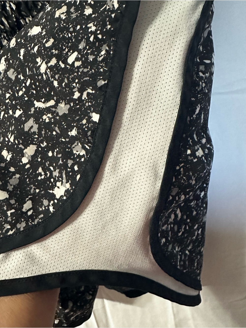 Nike Black & White Speckle Athletic Shorts - Picture 4 of 9